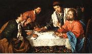 Pier Leone Ghezzi, Emmaus, Christ breaking bread